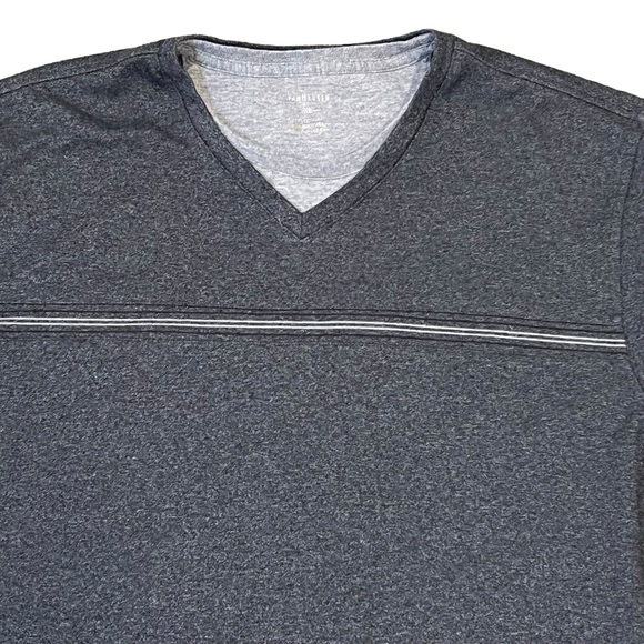 VAN HEUSEN long sleeve v neck pullover XL extra large gray - Picture 2 of 5
